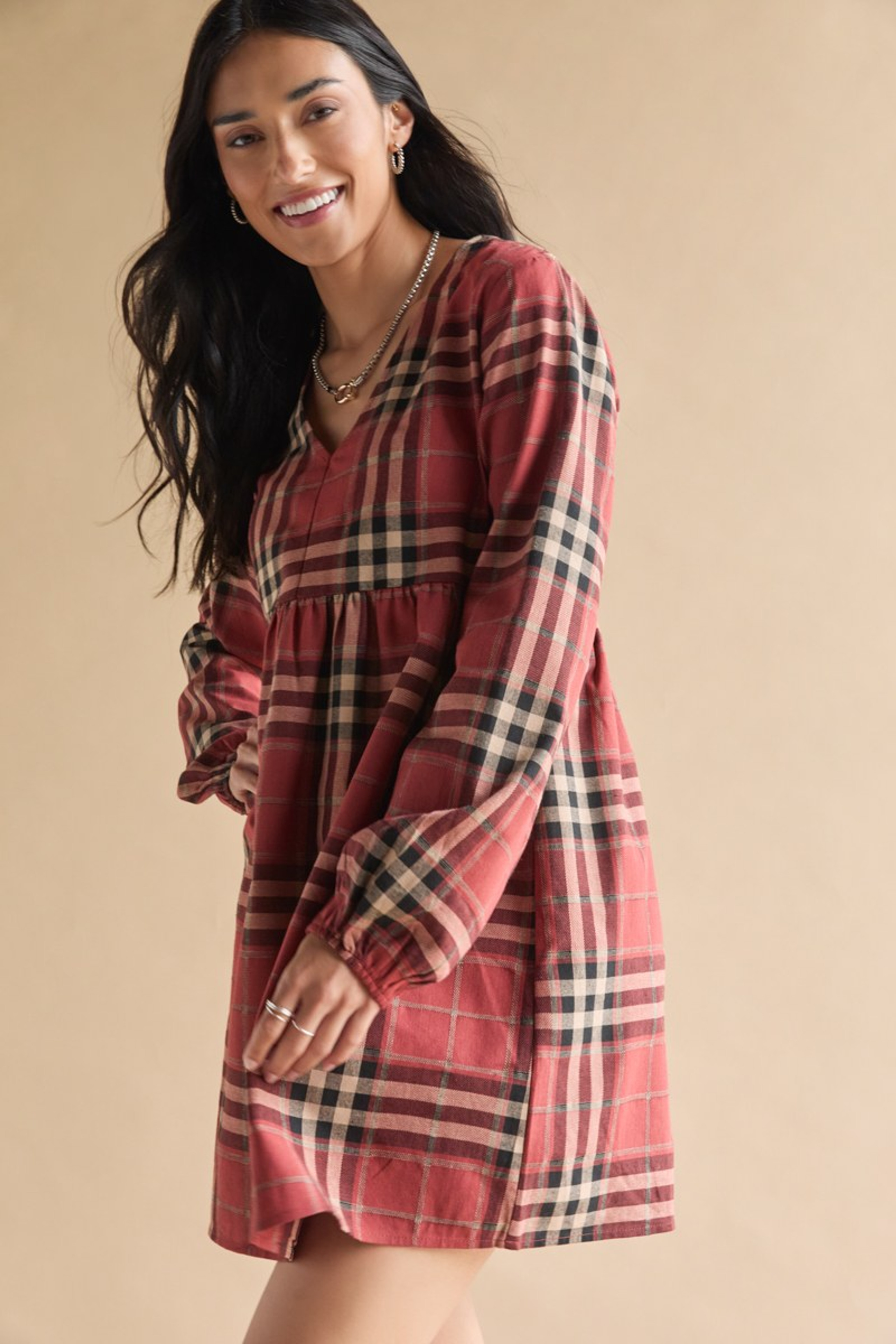 Roxanne Plaid A Line Dress | Francesca's
