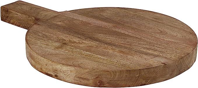47th & Main Round Wood Cutting Board with Handle, 19" x 14", Natural | Amazon (US)