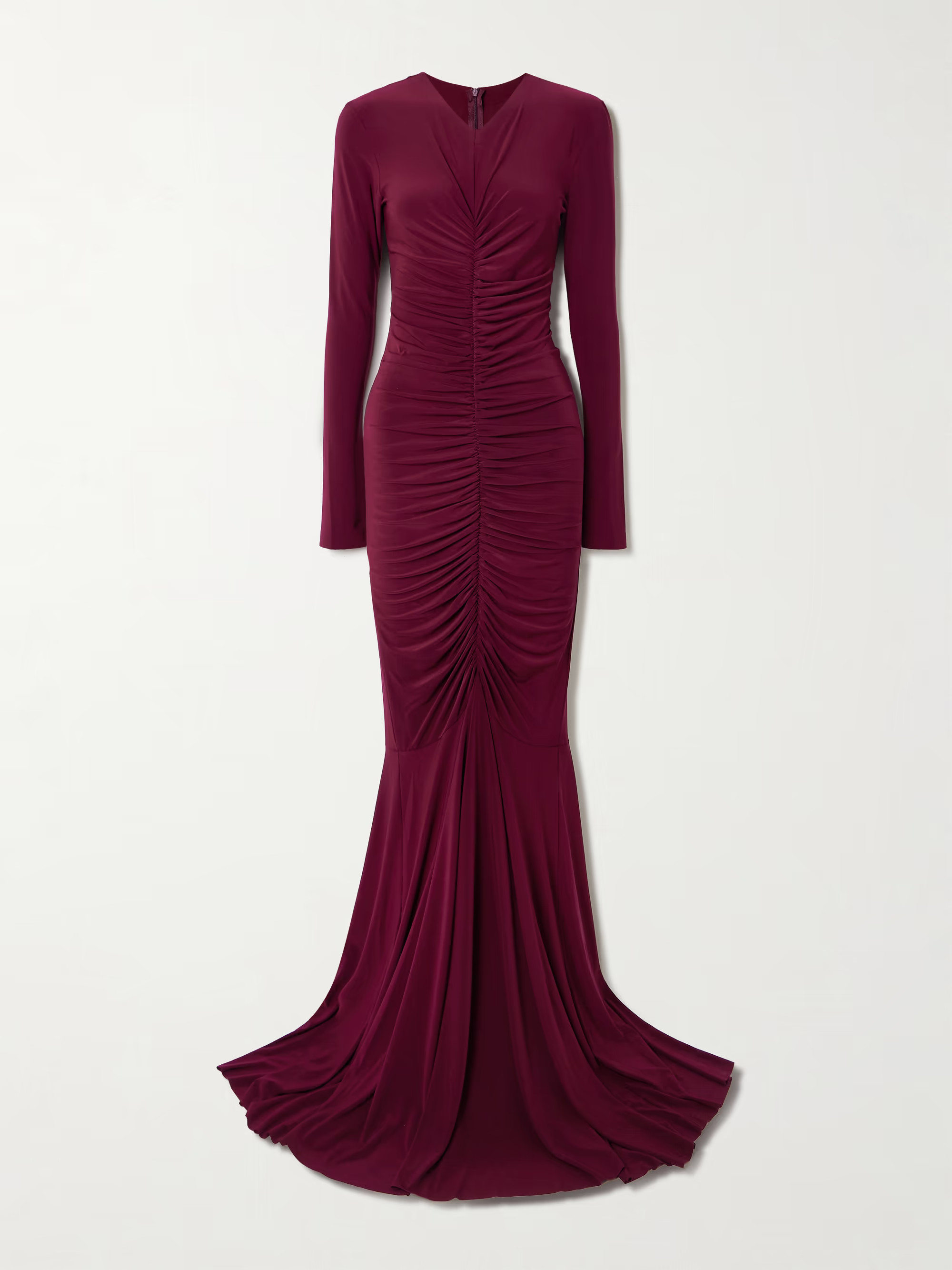 Ruched stretch-jersey gown | NET-A-PORTER (US)