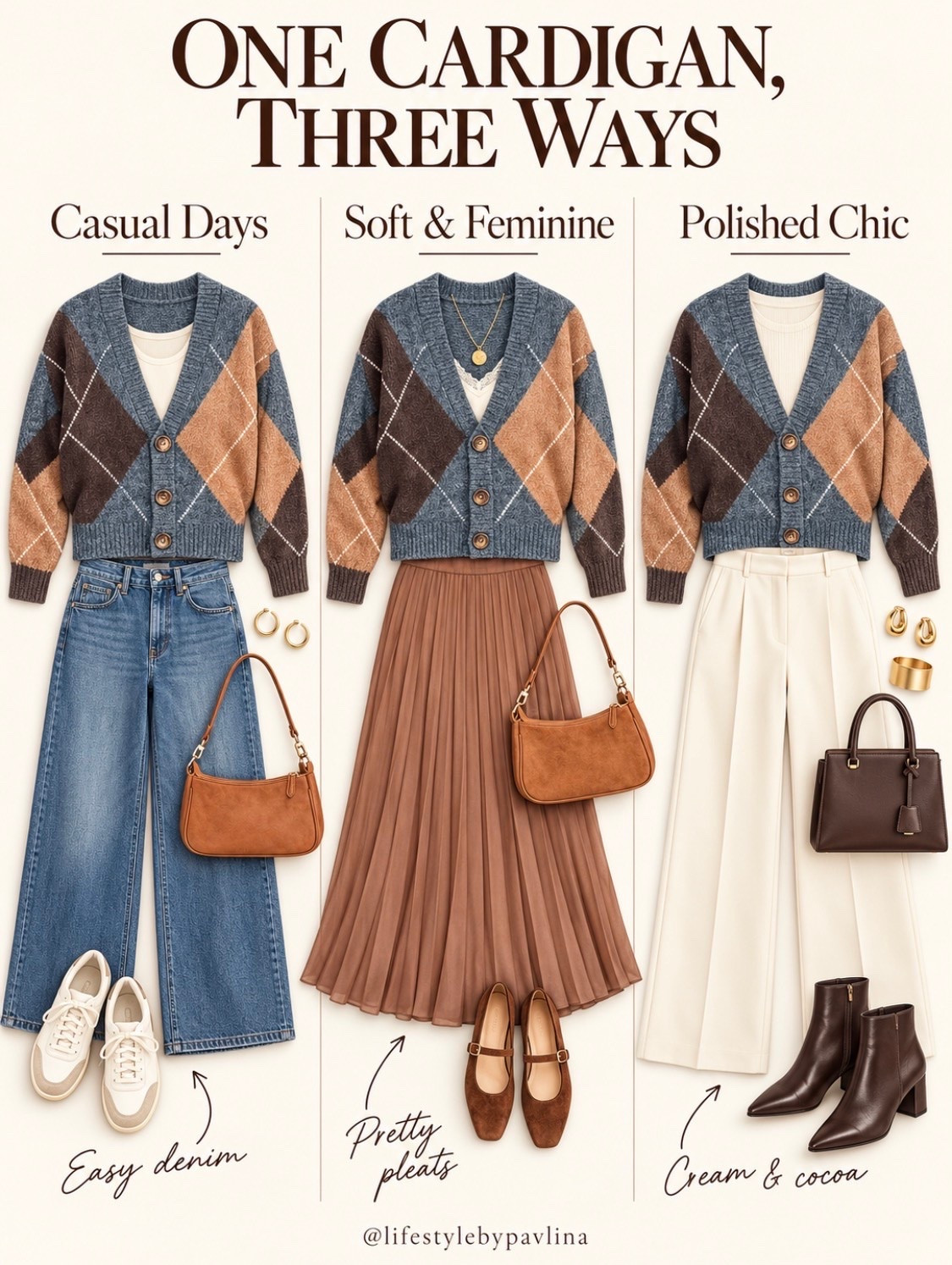 Argyle cardigan styled 3 ways
#ltkfall #ltkstyletip #ltksale

This color combo is fall perfection, style it so many different ways 

Fall styles, fall trends, fall sweaters, style over 50, effortless chic