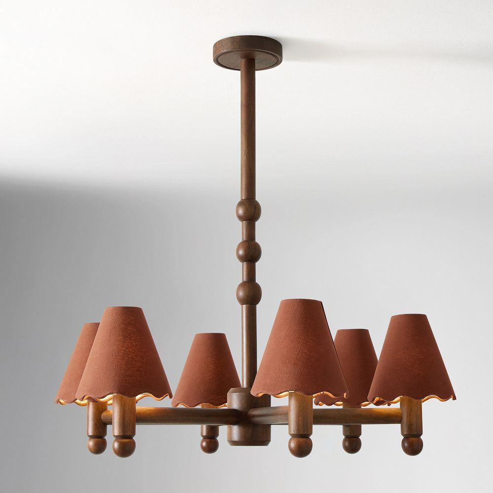 Pierce & Ward 6-Light Wood Chandelier (32") | West Elm (US)
