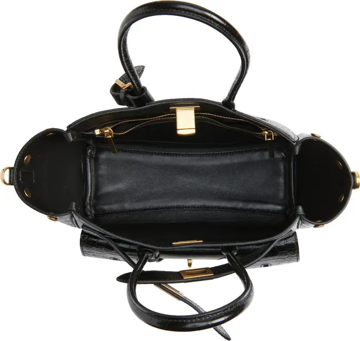 Mini Bel Air Croc Embossed Leather Carry All Tote | Nordstrom