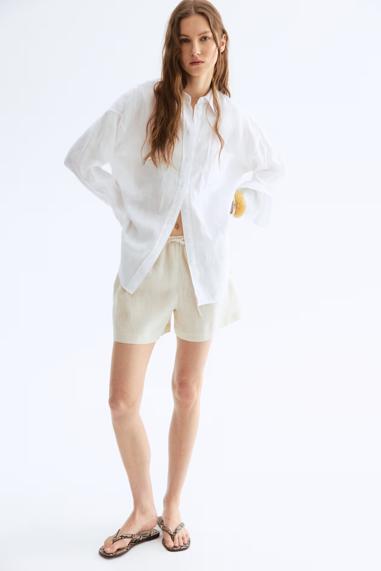 Linen Drawstring Shorts | H&M (US + CA)