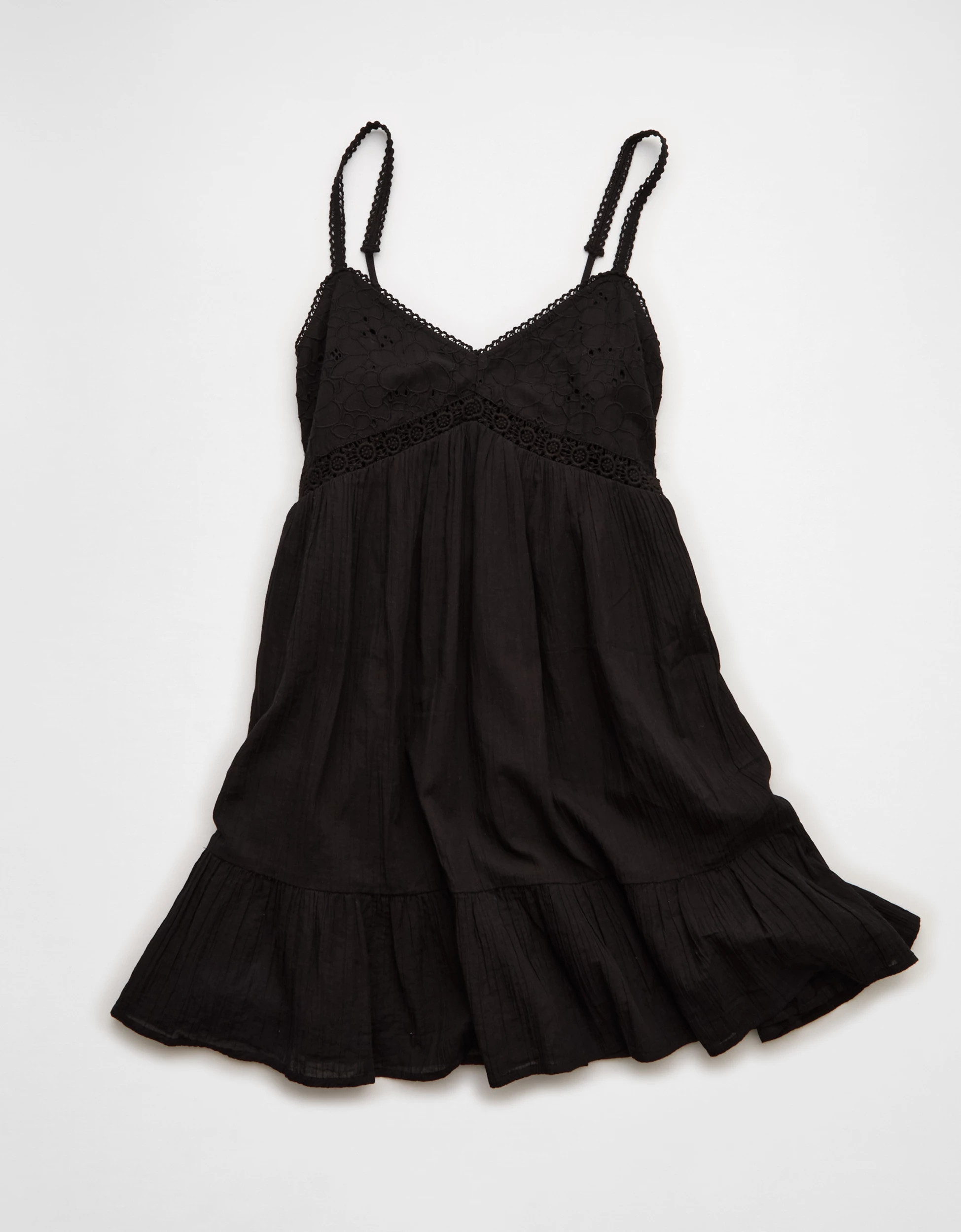 AE V-Neck Babydoll Mini Dress | American Eagle Outfitters (US & CA)