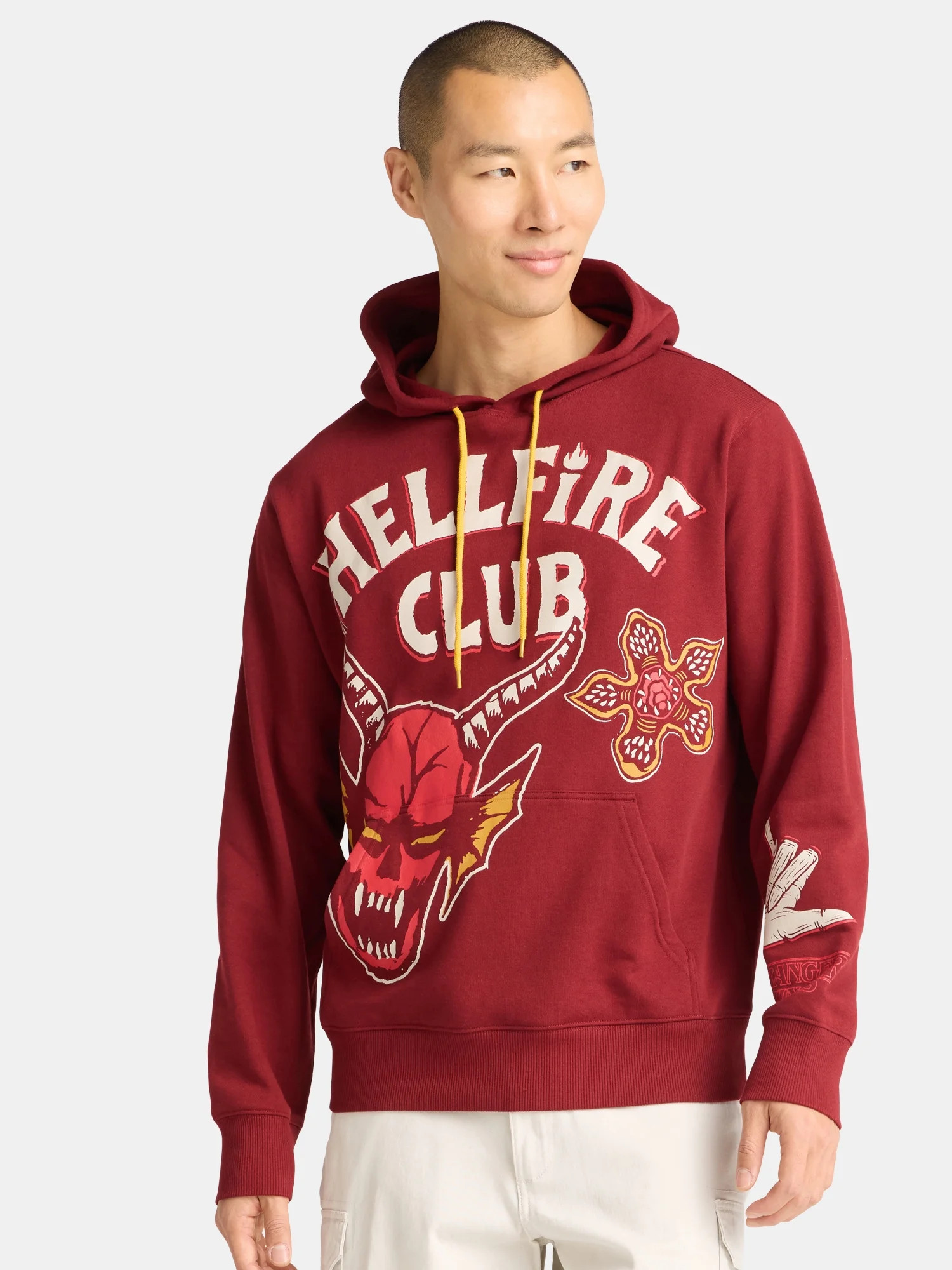 Netflix Stranger Things Hellfire Club Men's & Big Men's Graphic Oversized Hoodie, Sizes XS-3XL | Walmart (US)