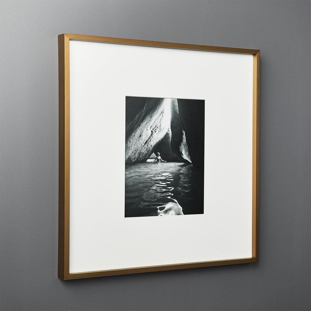 Gallery Brass Frame with White Mat 8x10 | CB2