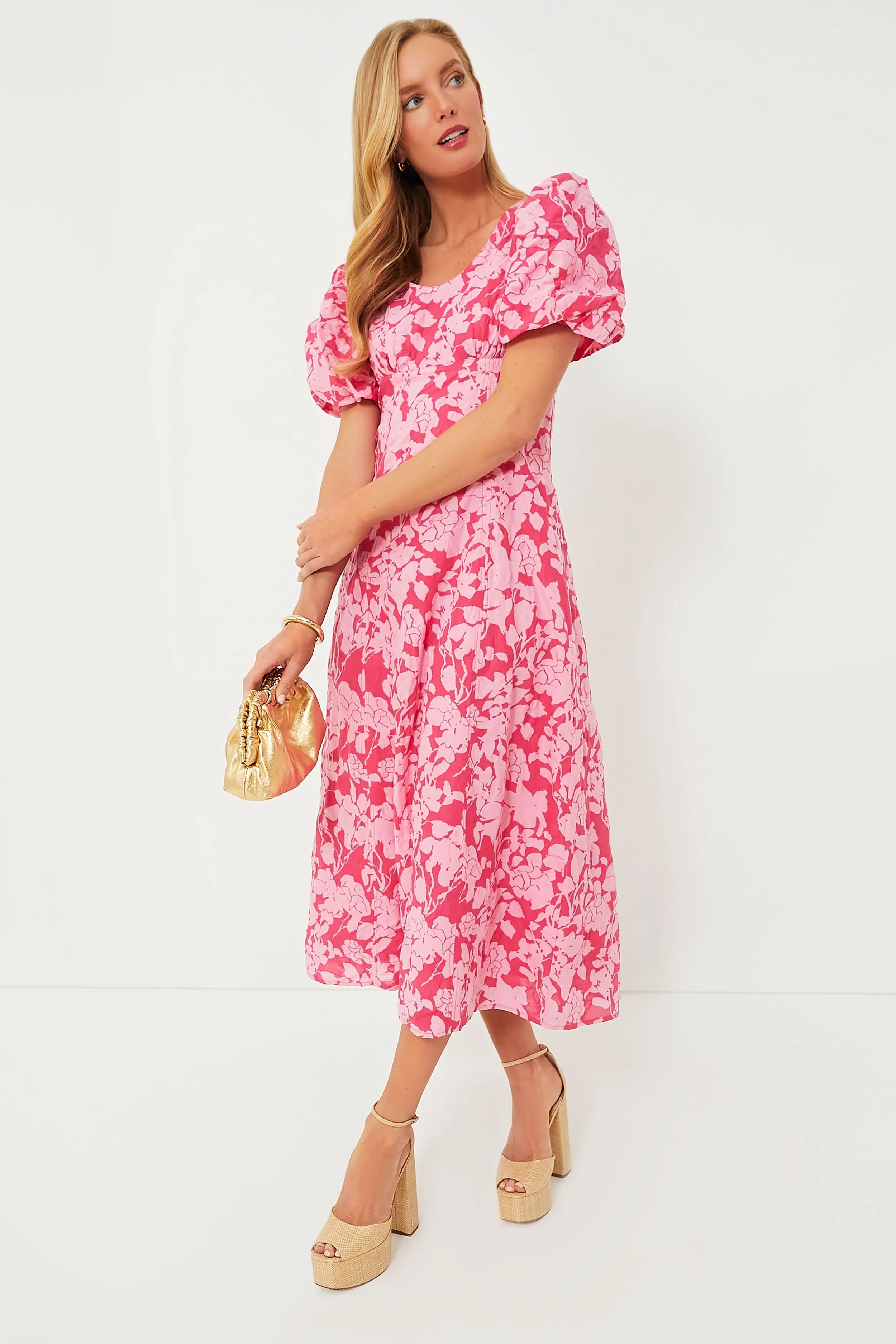Pink Floral Empire Ella Maxi Dress | Tuckernuck (US)