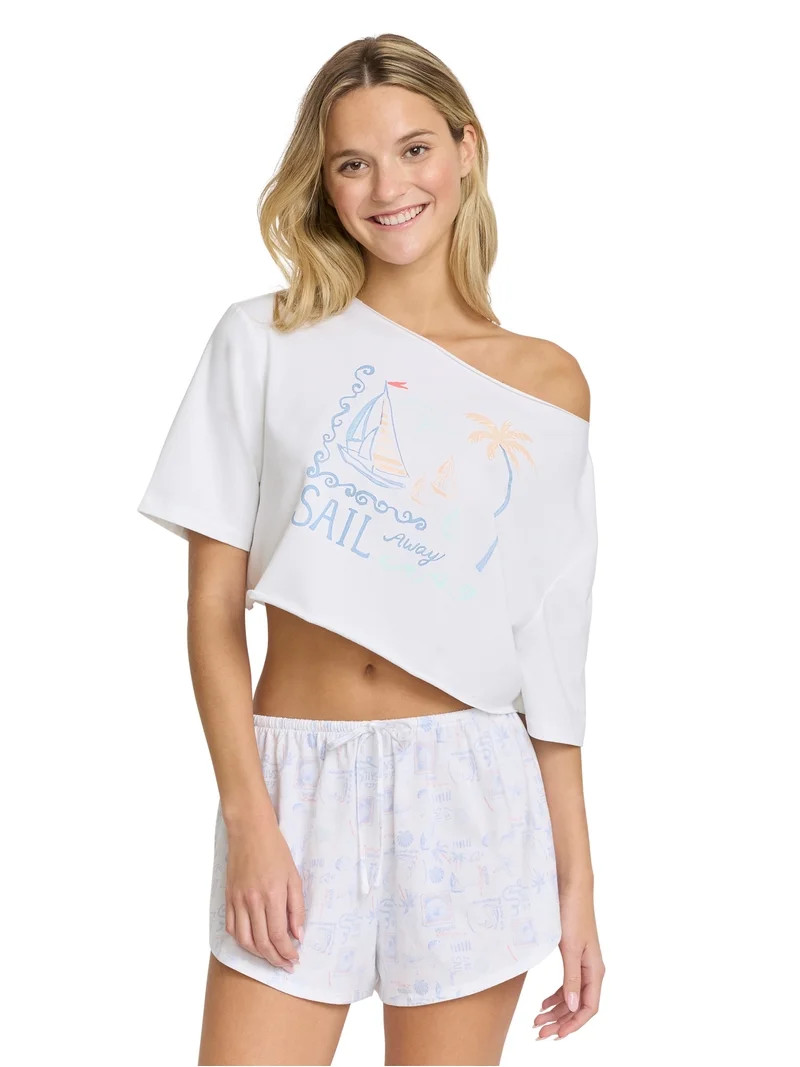 Mills by Millie Bobby Brown Women's Crop Graphic Tee, Sizes XS-XXXL | Walmart (US)