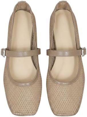 Milumia Summer Leopard Mesh Ballet Flats for Women Comfortable Dressy Work | Amazon (US)