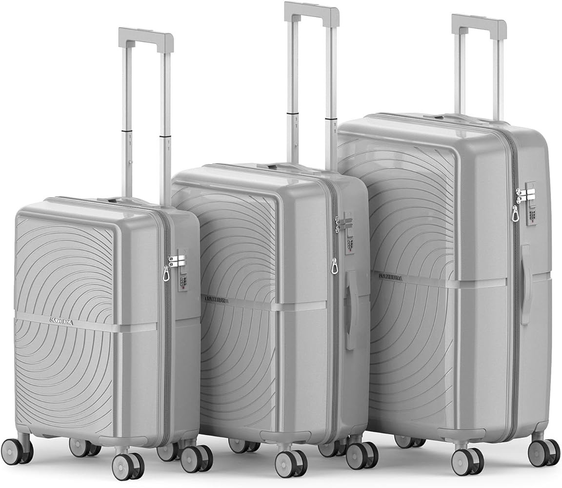 Nazhura Luggage Set, 3-Piece Hardside Suitcase Set, 20-inch, 24-inch, 28-inch Luggage, Carry on L... | Amazon (US)