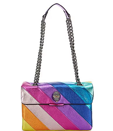 Kurt Geiger London Kensington Metallic Rainbow Striped Leather Crossbody Bag - Multi | Dillard's