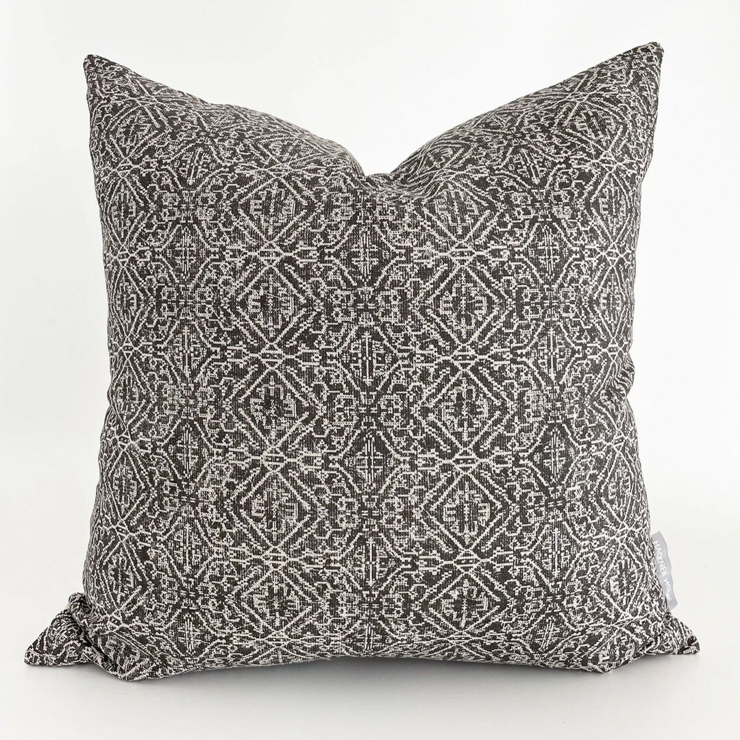 Acadia Gray Pillow Cover  Gray Pillow Cover Tribal Pillow - Etsy | Etsy (US)