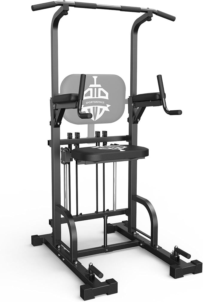 Sportsroyals Power Tower Pull Up Bar Station, 450LBS Stable Pull Up Dip Station for Home Gym Stre... | Amazon (US)