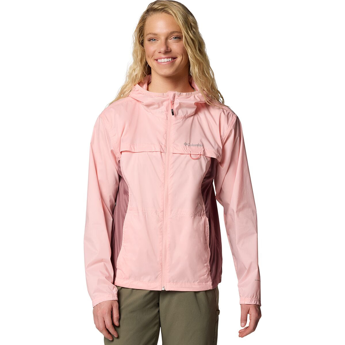 Columbia Crested Canyon Windbreaker Jacket - Women's Pink Sand/Fig, S | Backcountry