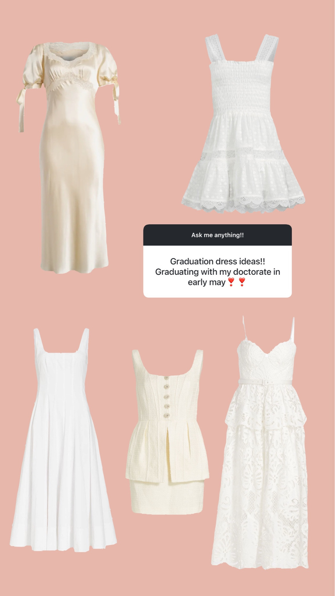 Graduation dress ideas! These could also work for bridal shower or rehearsal dinner dresses!

#LTKStyleTip #LTKParties #LTKWedding
