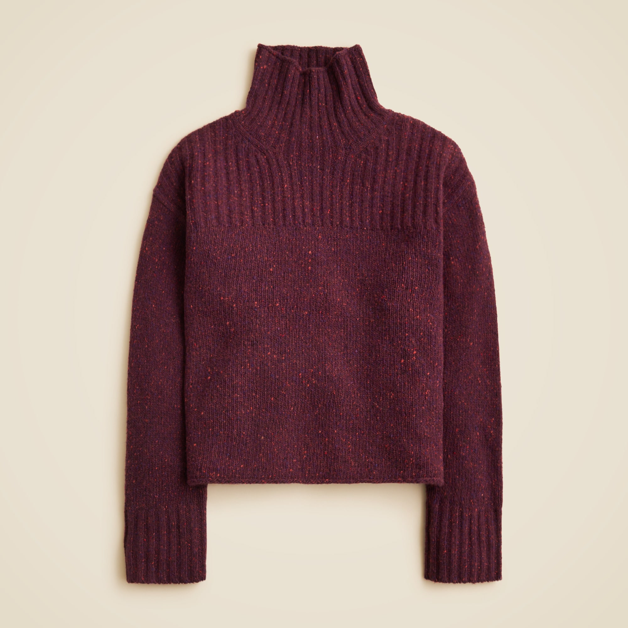 Ribbed turtleneck sweater in donegal wool blend | J. Crew US