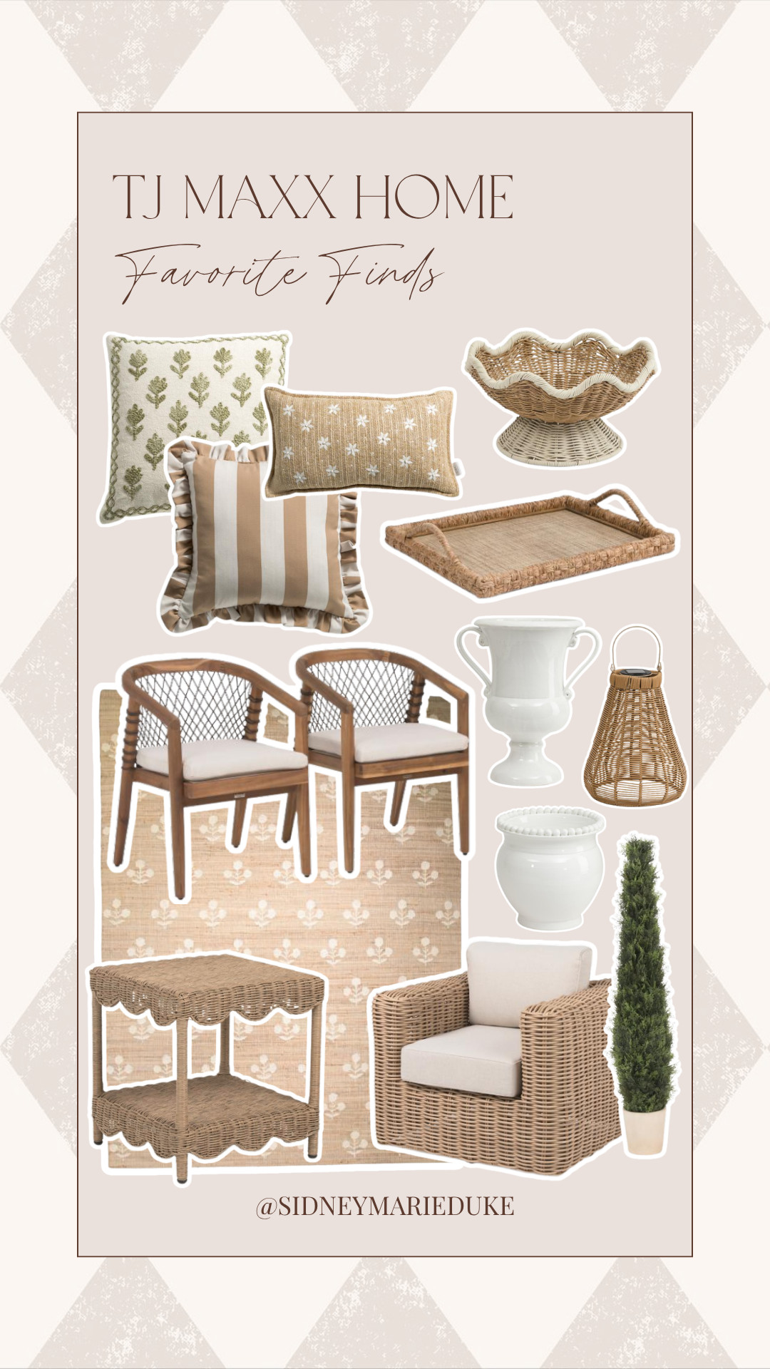 TJ Maxx home lately 🤎 affordable but feels so elevated 



Home decor, neutral, minimalism, patio, outdoor, tray, throw pillows, shelves, wicker, swivel chair, planter, lantern, furniture, outdoor furniture, Summer 2026, sidneymarieduke

 

 #LTKSeasonal #LTKHome