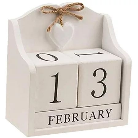Desk Blocks Calendar Date Block Perpetual Calendar | Walmart (US)