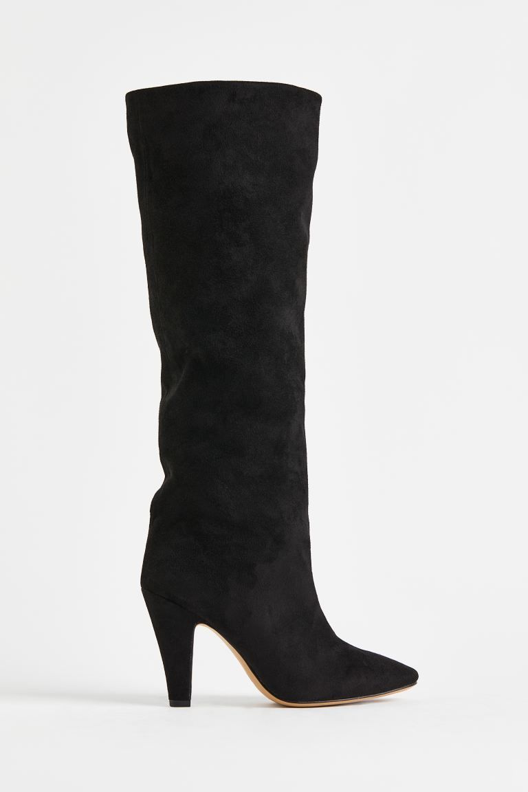 Knee-high heeled boots | H&M (UK, MY, IN, SG, PH, TW, HK)