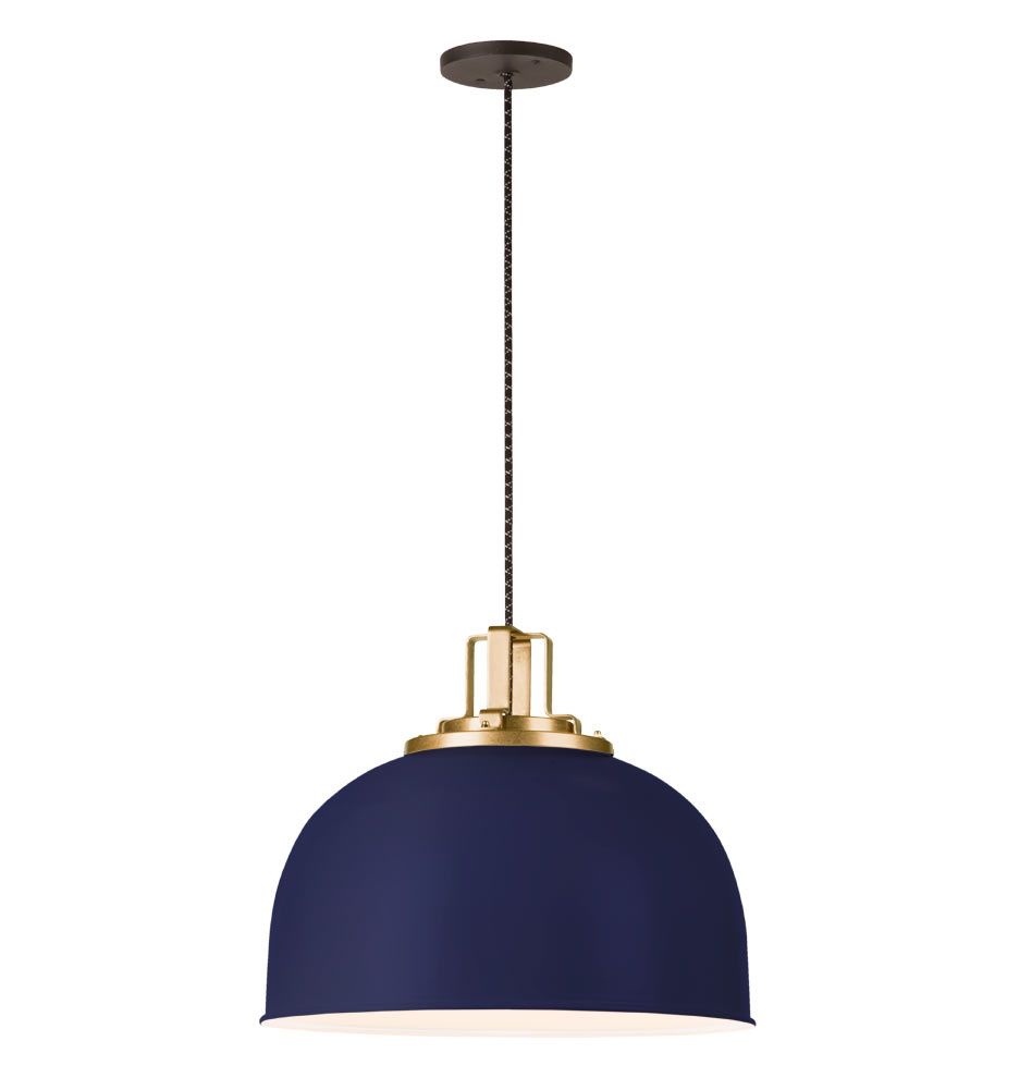 Butte 18" Dome Aged Brass Pendant | Rejuvenation