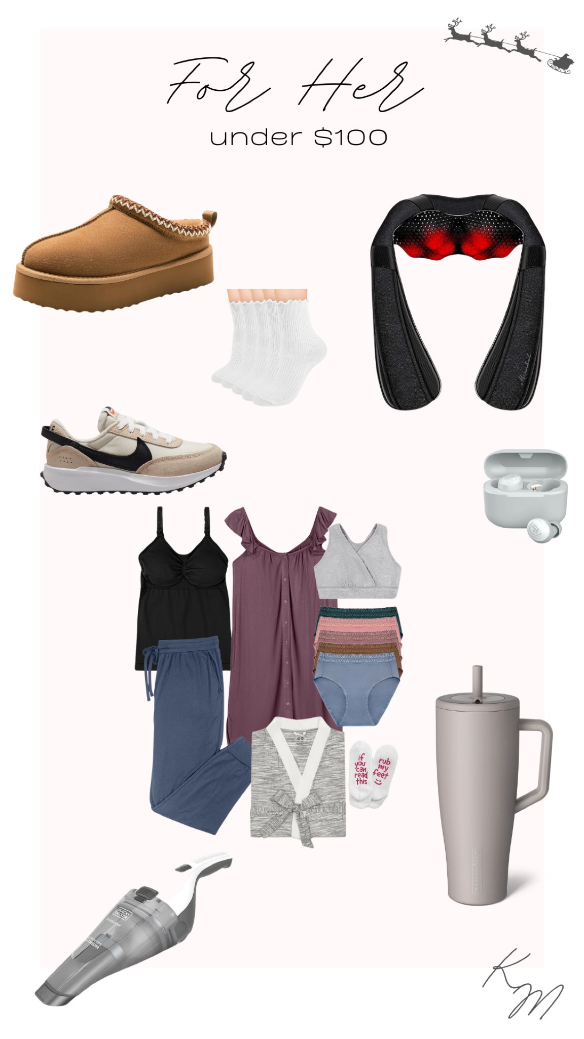 Christmas gifts under $100 for the woman in your life. 


#brumate #kindredbravely #uggdupe 

#LTKGiftGuide #LTKHoliday #LTKFindsUnder100