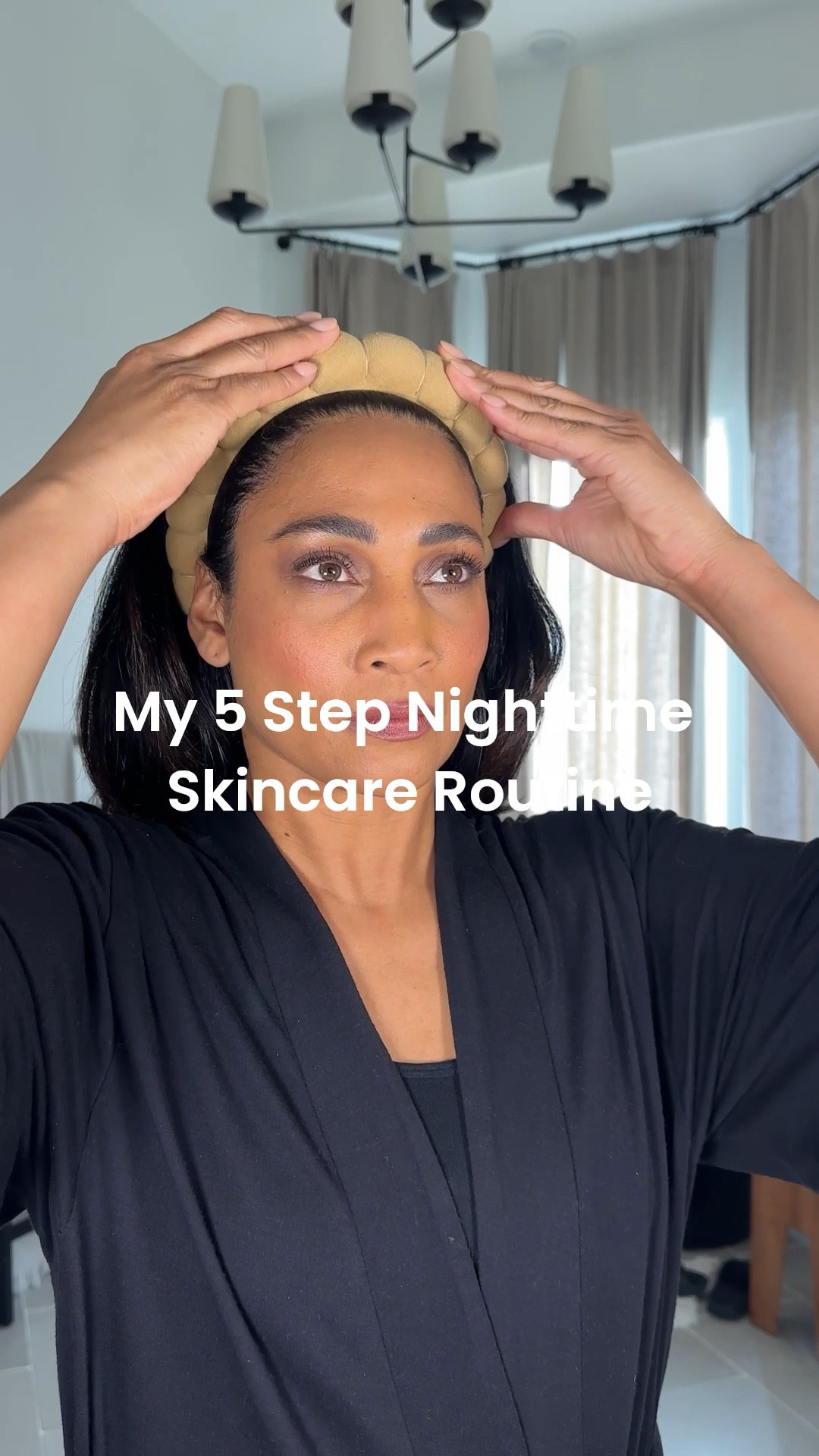 My simple 5 Step Nighttime Skincare Routine:

1. Double Cleanse 
-Versed Cleansing Balm and Daily Cleansing Gel. 
- I also use this Wonder Cloth to exfoliate afterwards
2. Toner 
-Good Molecules Niacinamide Brightning Toner
-let this soak in for 1-2 minutes
3. Serum 
-Clarins Double Serum “Light” Formula
-apply on your neck too
4. Retinol
-Versed Smooth Landing Advanced Retinoid Eye Balm 
- a little bit goes a long way
5. Moisturize 
-TULA Skincare Beauty Sleep Overnight Repair Treatment
-wake up with beautiful radiant dewy skin

#LTKBeauty #LTKOver40 #LTKselfcare