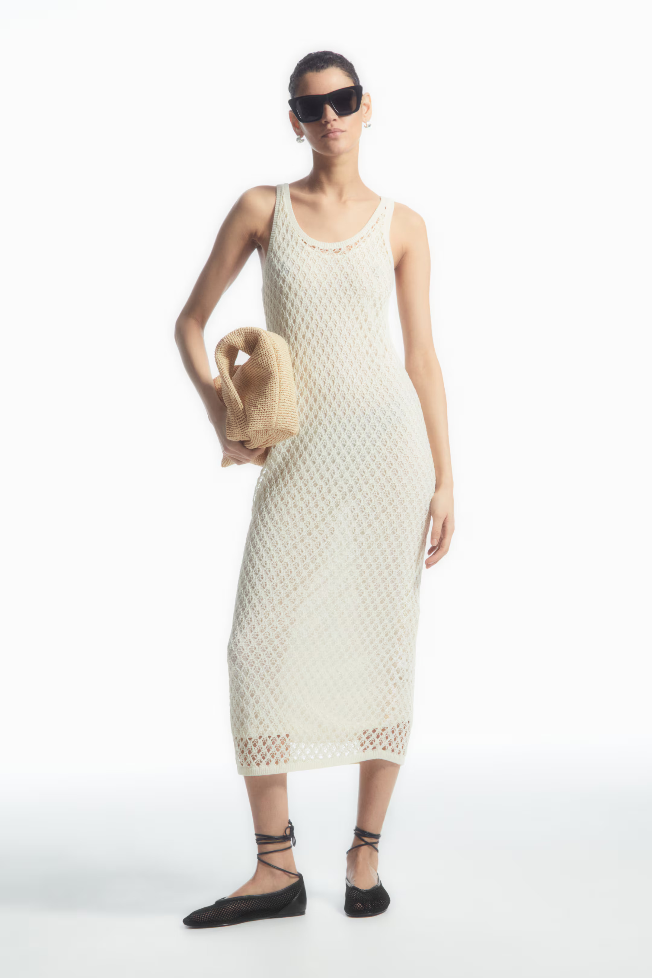SLEEVELESS OPEN-KNIT MIDI DRESS | H&M (UK, MY, IN, SG, PH, TW, HK)