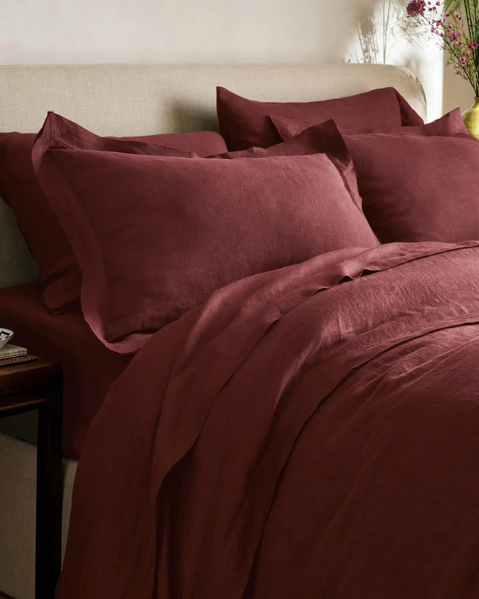 European Linen Double Flange Duvet Cover Set | Quince