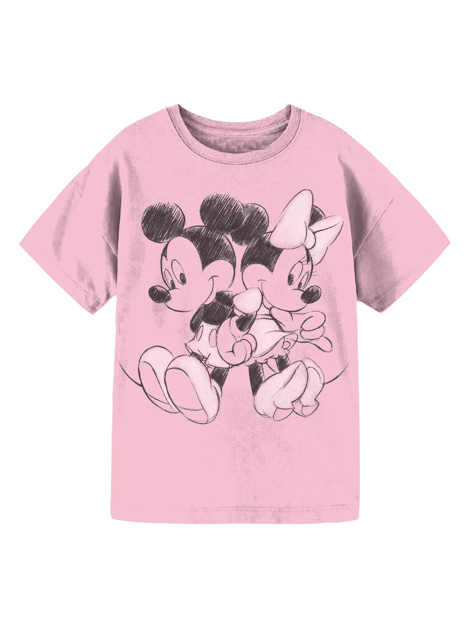 Minnie and Mickey Mouse Girls Short Sleeve Graphic T-Shirt, Sizes 4-16 | Walmart (US)