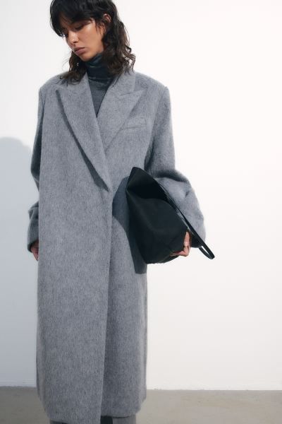 Wool-blend coat - Grey - Ladies | H&M GB | H&M (UK, MY, IN, SG, PH, TW, HK)