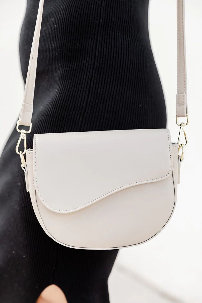 Search For Joy Taupe Asymmetrical Crossbody Purse | Pink Lily