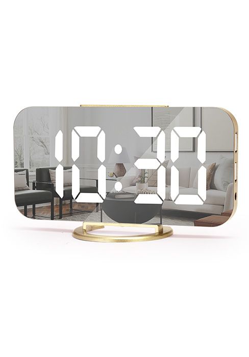Slim Digital Alarm Clock, Daul USB Charger Ports, Dimming Mode, Large Display Mirror Surface for ... | Amazon (US)