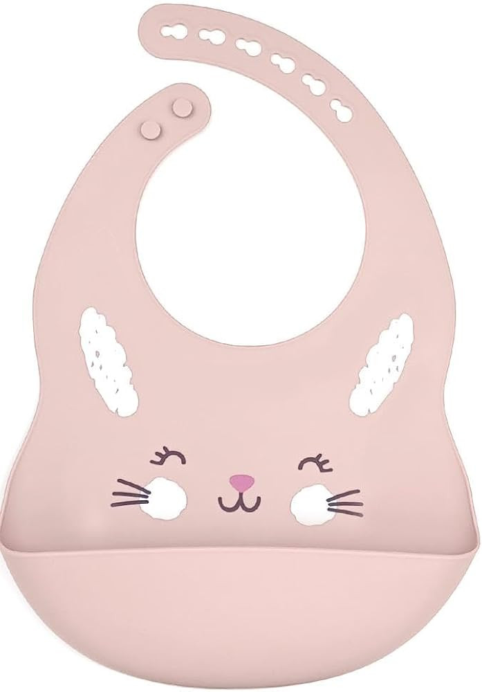 Silicone Feeding Bibs |Silicone Bib, Unisex, Storage Pocket | Dishwasher Safe Waterproof Adjustab... | Amazon (US)