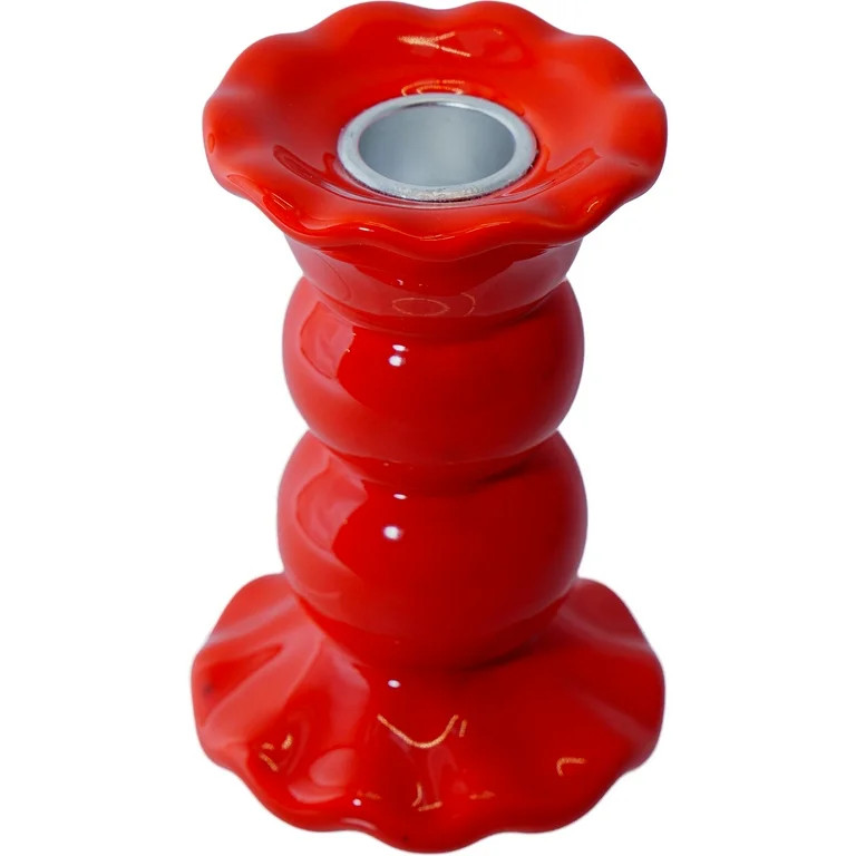 Taper Candle Holder, Red, 4.5", by My Texas House | Walmart (US)