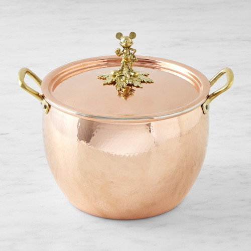 Ruffoni Historia Disney(C) Hammered Copper Stockpot with Mickey Knob, 7 1/2-Qt. | Williams-Sonoma