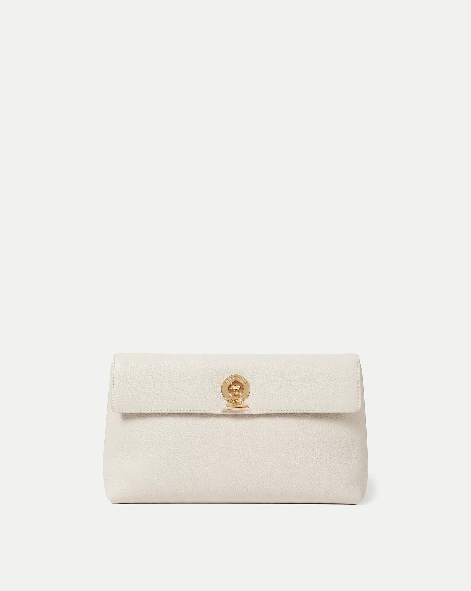 Anchor Clutch in Off White Pebbled Leather | Veronica Beard | Veronica Beard
