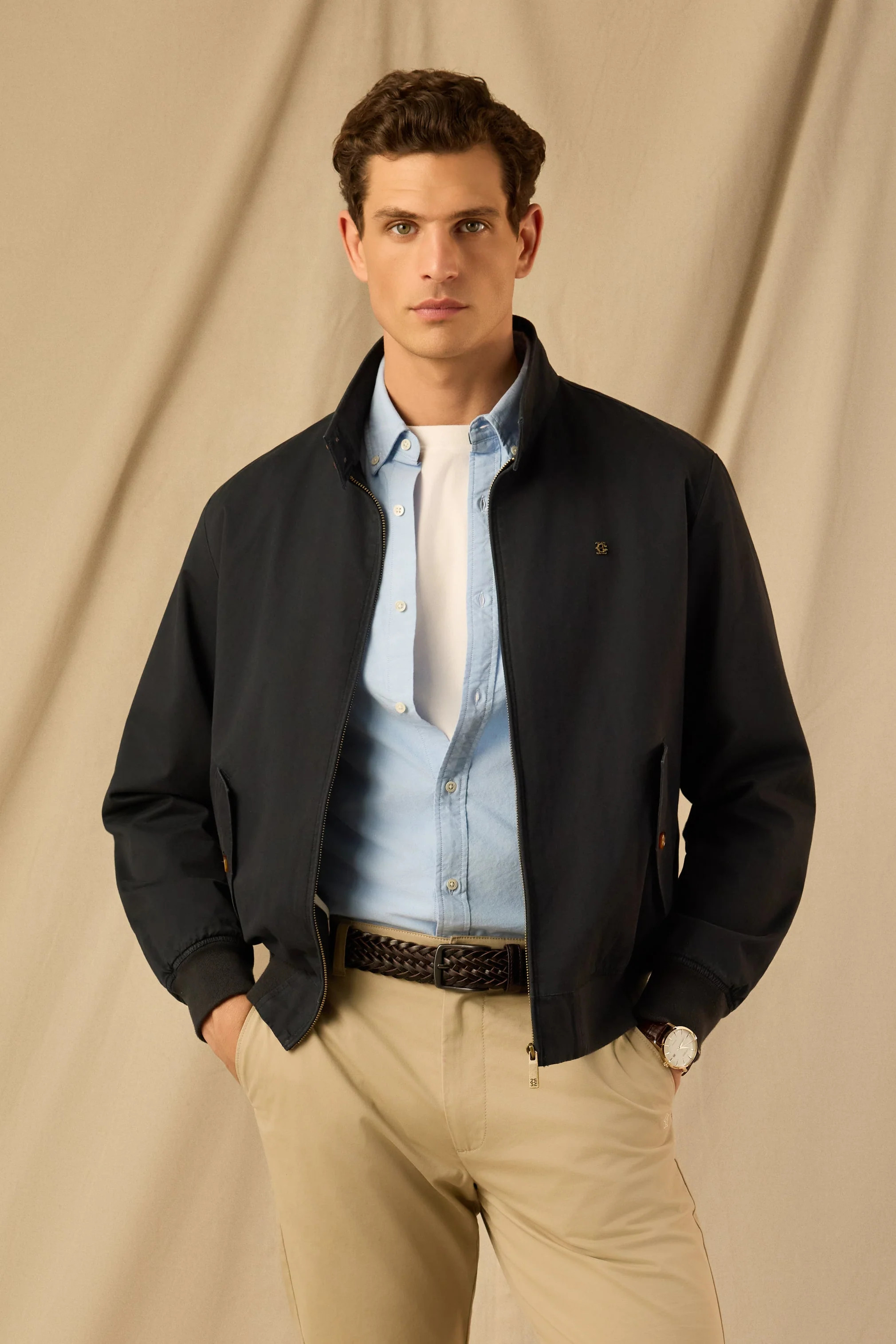 Men's Classic Harrington Jacket (Ink Navy) | Holland Cooper