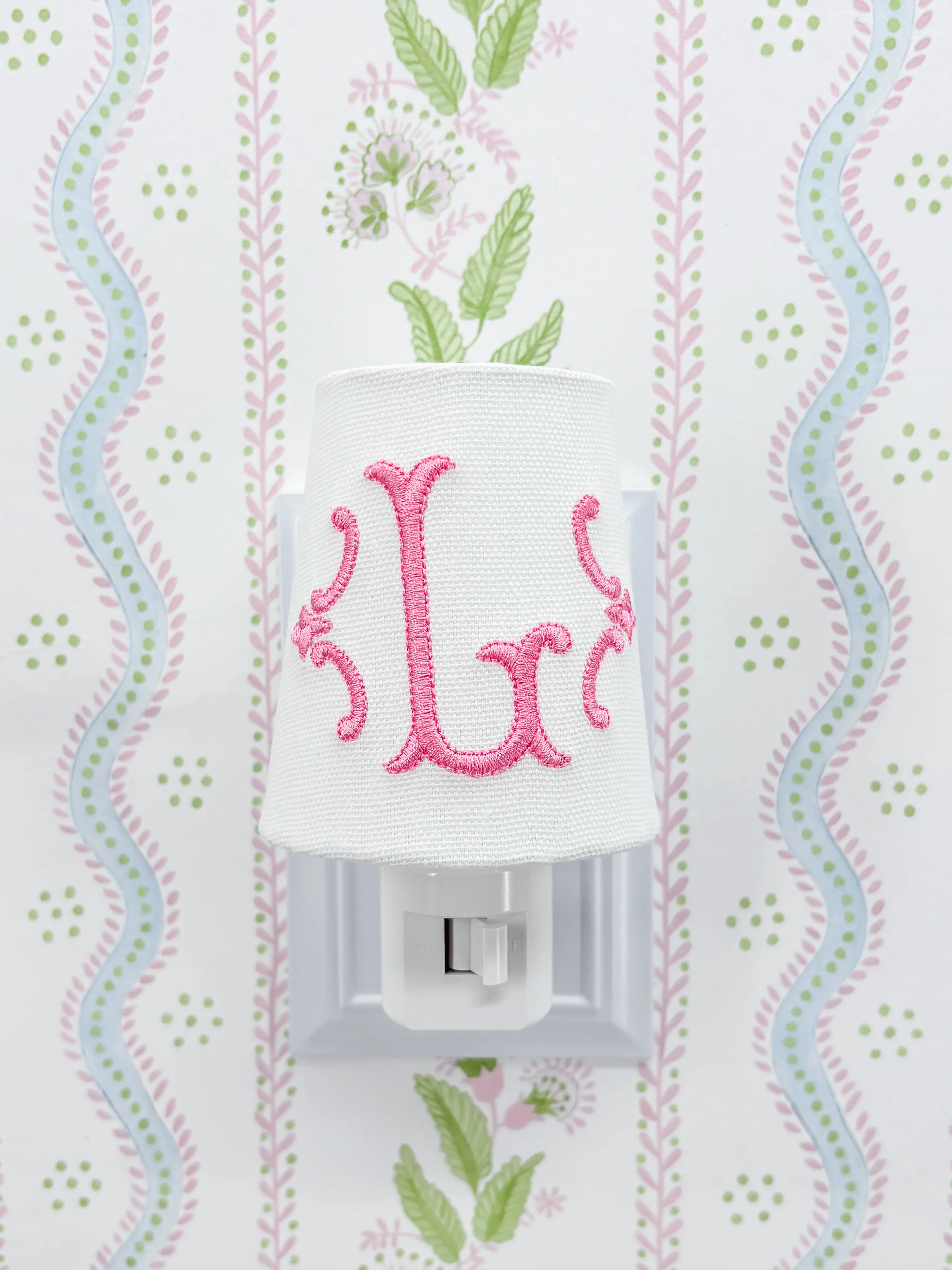 Solid Romanesque Initial Monogram Night Light | Sarah Slusher Designs