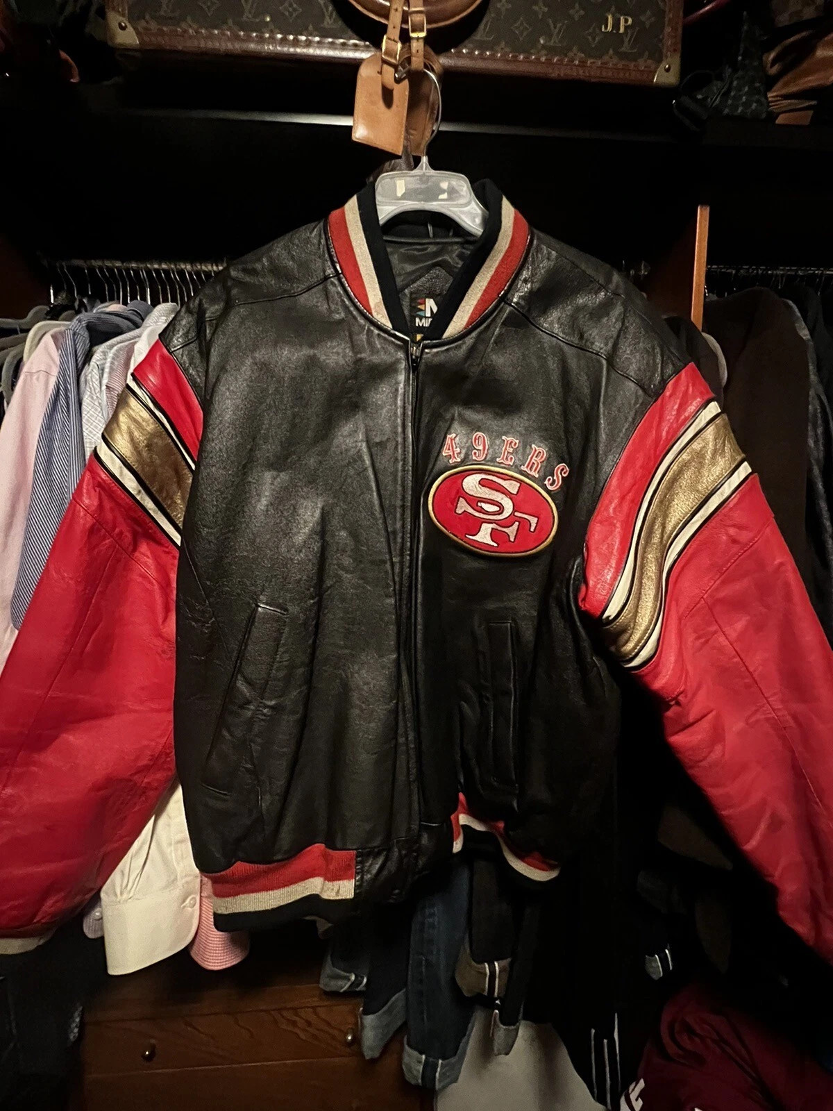 VINTAGE SAN FRAN 49ERS  MIRAGE LEATHER JACKET ADULT MEDIUM | eBay US