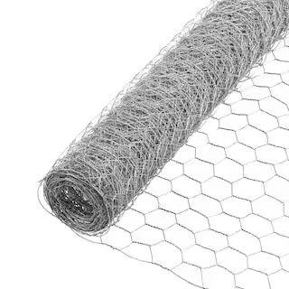 1 in. Mesh 2 ft. x 25 ft. 20-Gauge Galvanized Steel Poultry Netting | The Home Depot