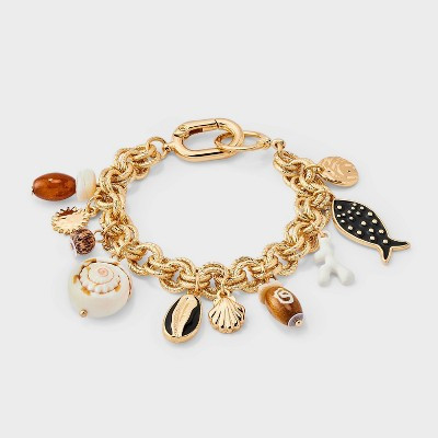 Mixed Charm Bracelet - Universal Thread™ Gold | Target