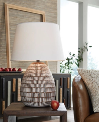 Darrich Table Lamp, Beige/White | Ashley Homestore