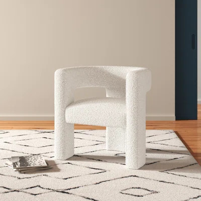Brycie 28" Wide Boucle Upholstered Square Armchair | Wayfair North America