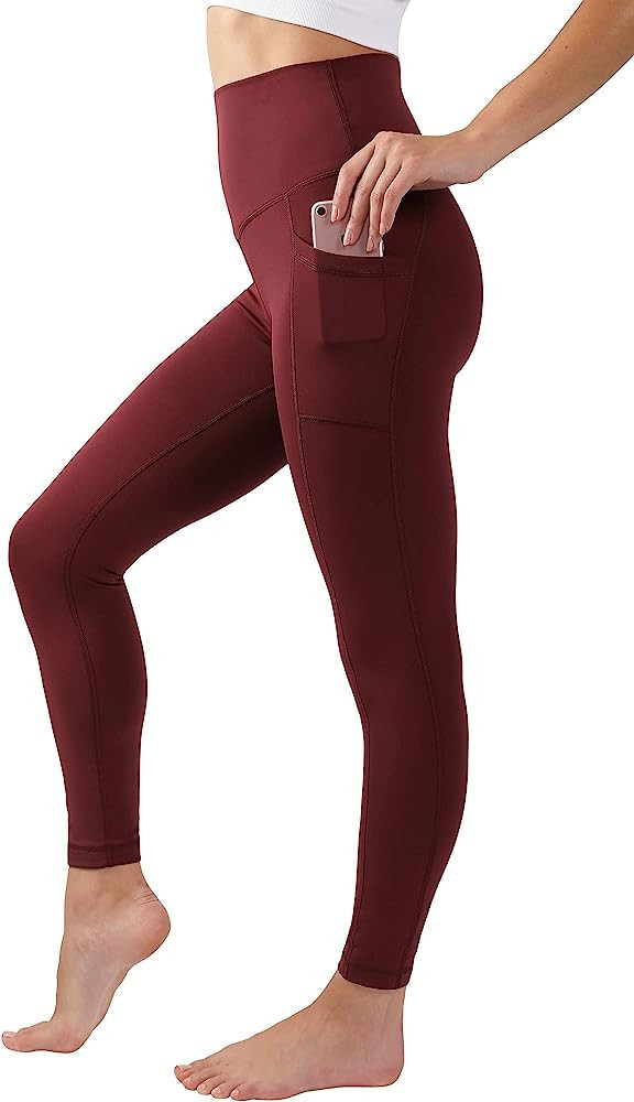 90 Degree By Reflex Squat Proof Elastic Free Super High Waisted Tummy Control Ankle Leggings with... | Amazon (US)