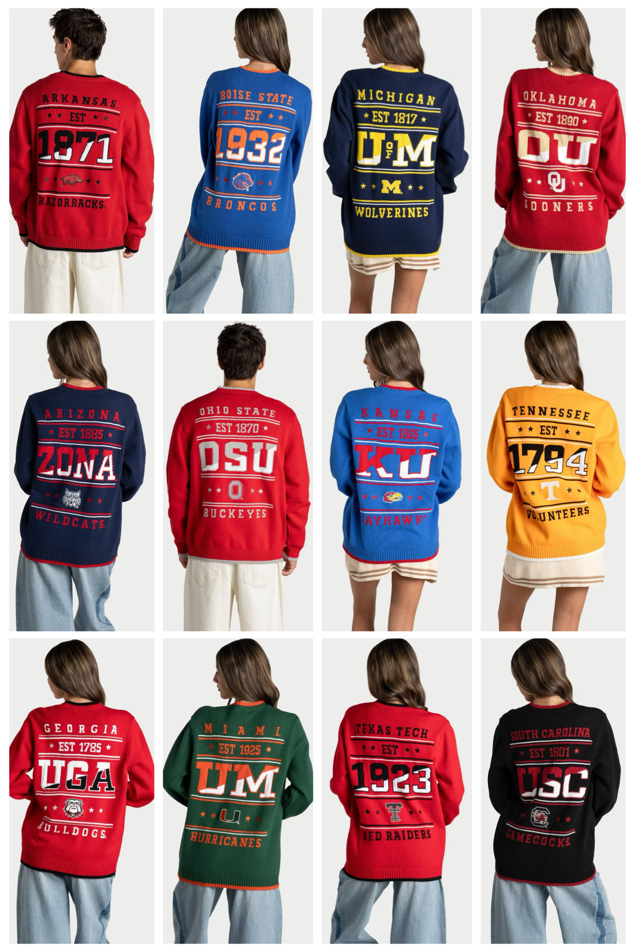 NCAA colleges, varsity cardigans for football season! Game day outfit! ￼