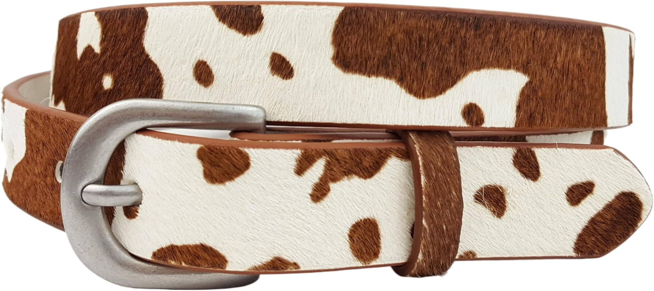Hot Trendy Cow Hair Leather Belt in Animal Print | Amazon (US)