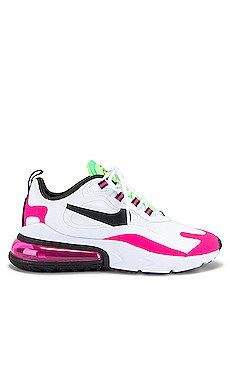 Nike Air Max 270 React Sneaker in Hyper Pink, Blast Ghost & Green Illusion from Revolve.com | Revolve Clothing (Global)