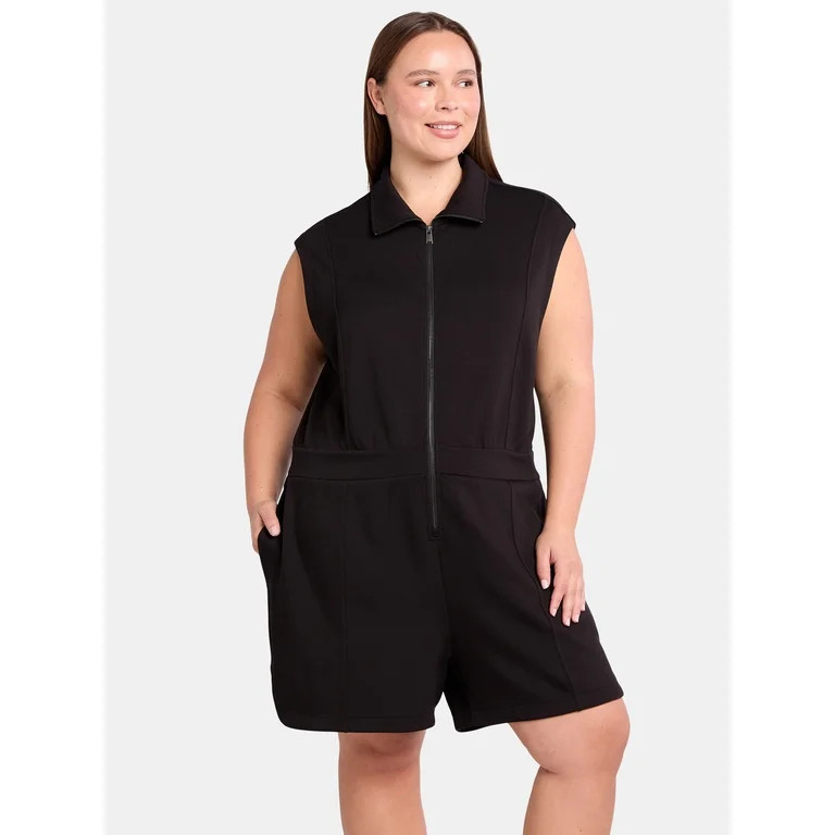 Avia Women's and Women's Plus Knit Romper, Sizes XS-4X | Walmart (US)