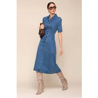 Denim Short Sleeve Midi Shirtdress | Avec Les Filles