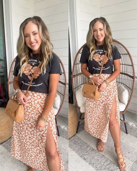 Amazon fashion amazon finds vacation outfit vacation midi skirt size small, graphic tee target fashion target finds 

#LTKunder50